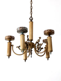vintage candle style five arm chandelier