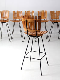 mid century Arthur Umanoff bar stools set of 8