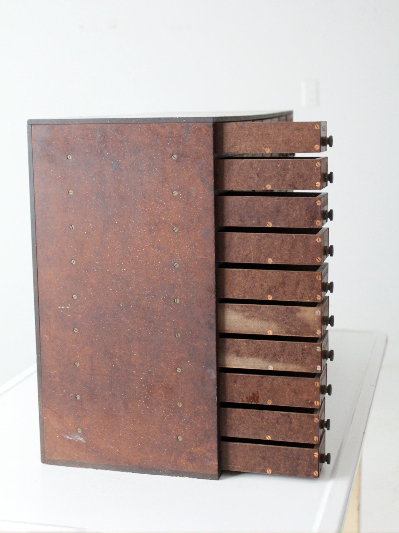 antique phenolic tool chest