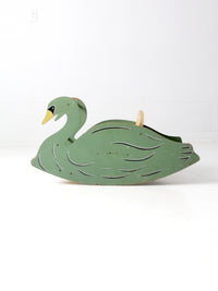 antique Mengel Playthings toy swan rocker