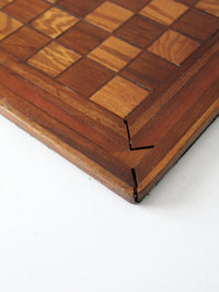 antique wood chessboard