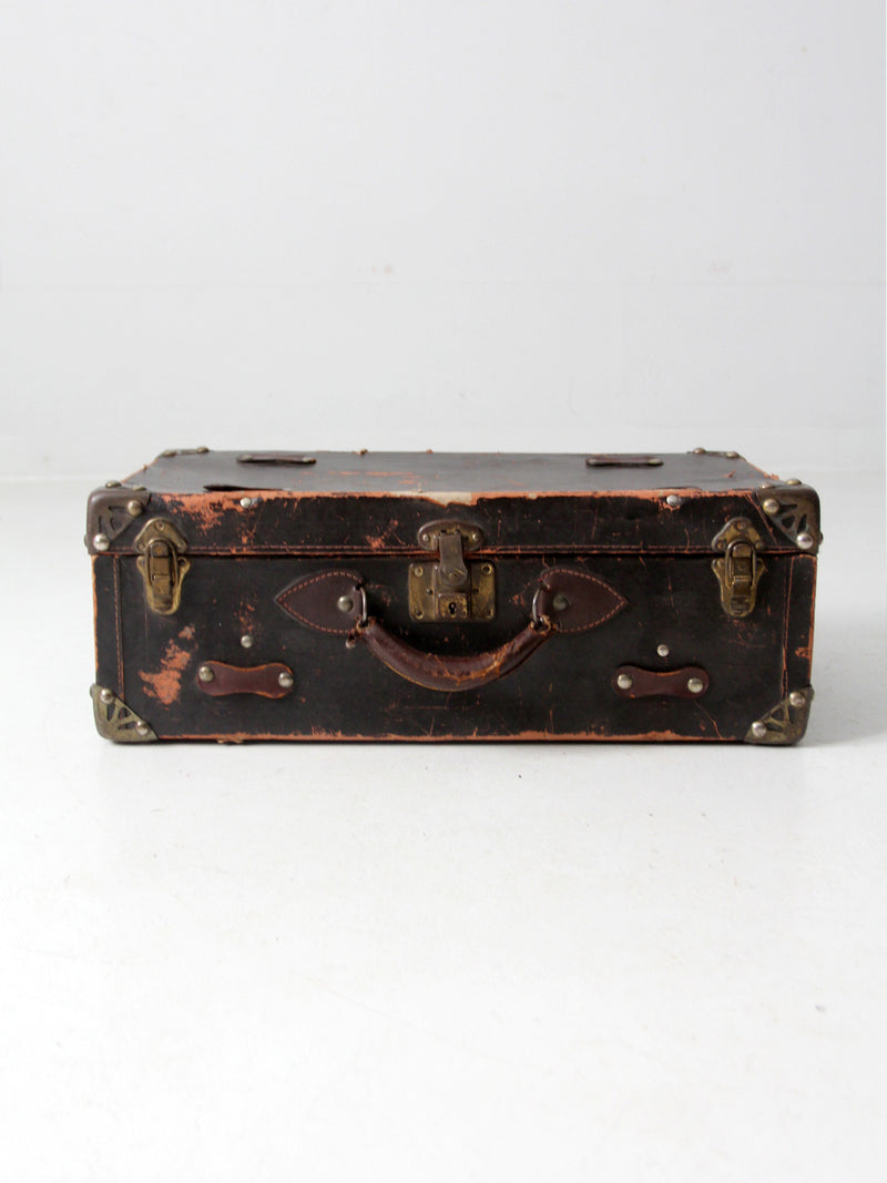 vintage brown cardboard suitcase