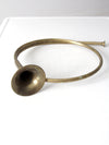 vintage brass hunting horn