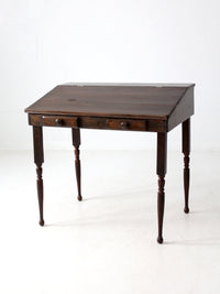 vintage slant top wood desk