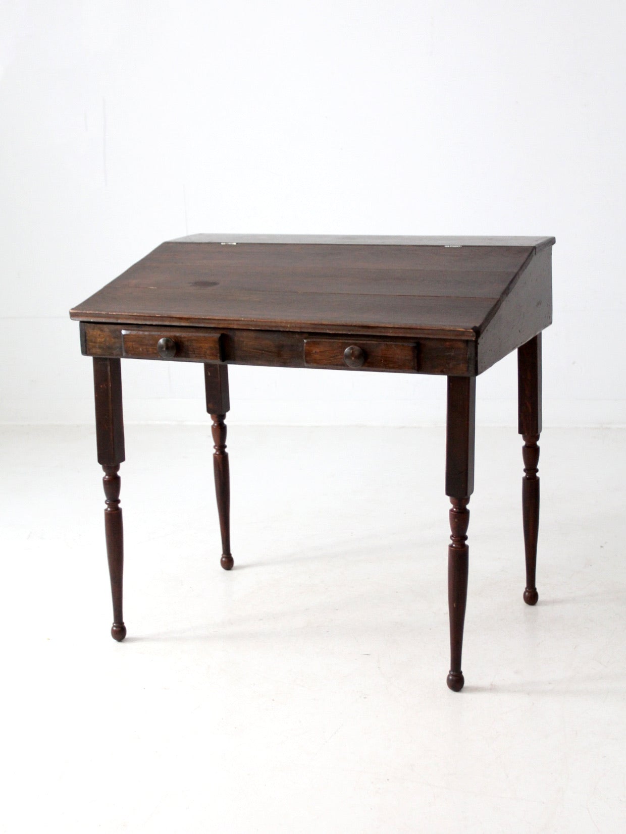 vintage slant top wood desk