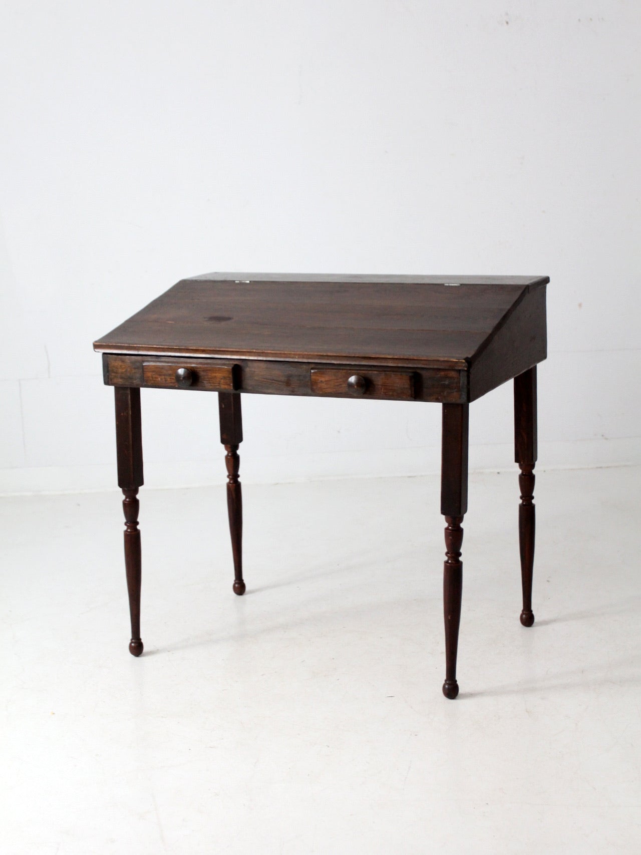 vintage slant top wood desk