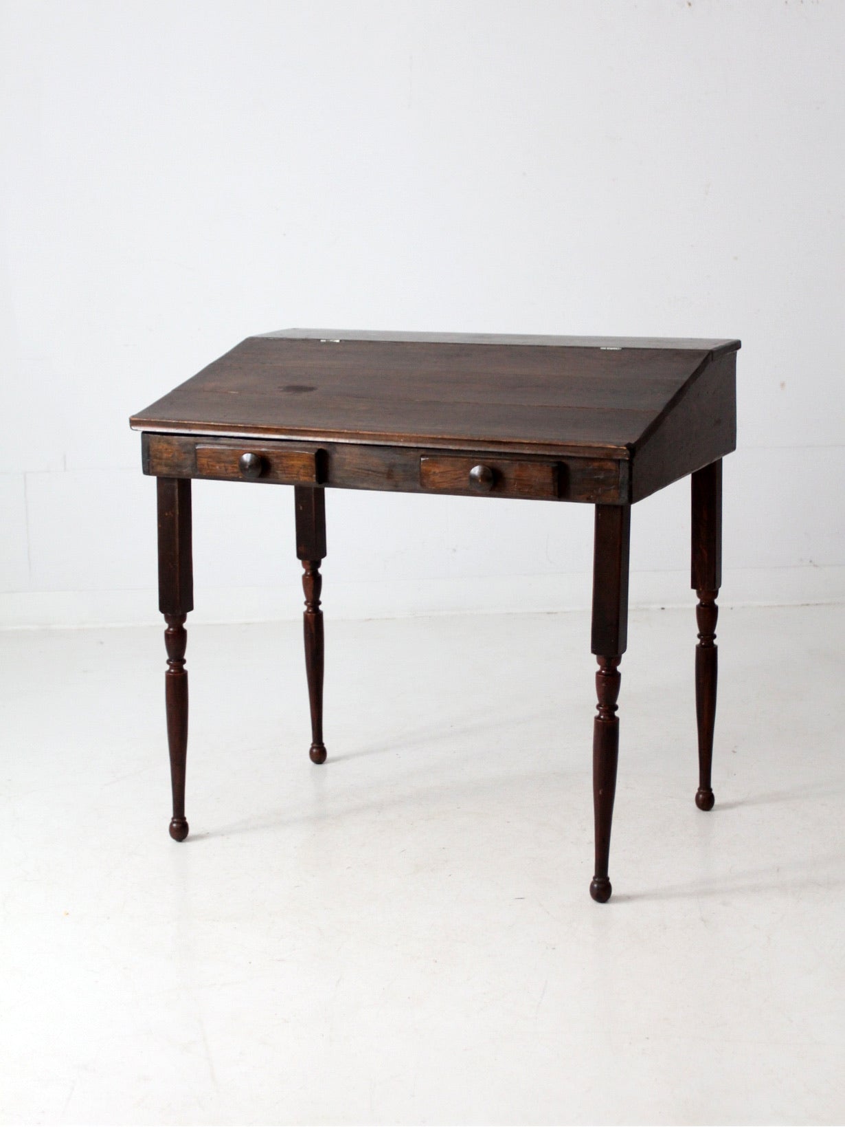 vintage slant top wood desk