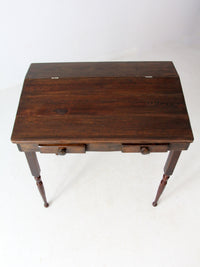 vintage slant top wood desk