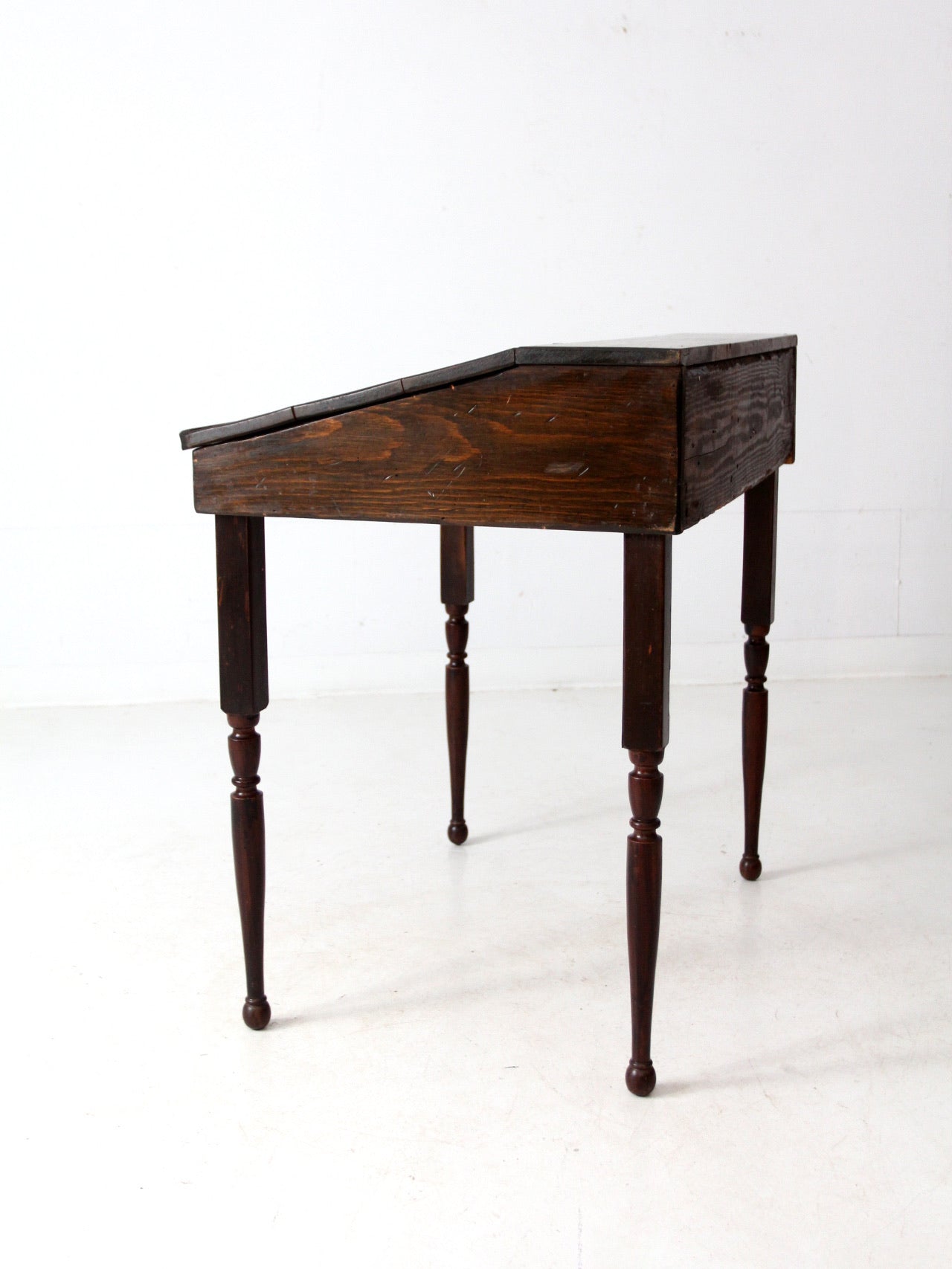 vintage slant top wood desk