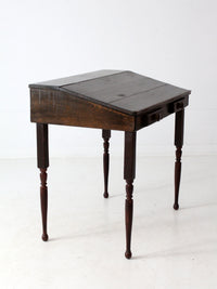 vintage slant top wood desk
