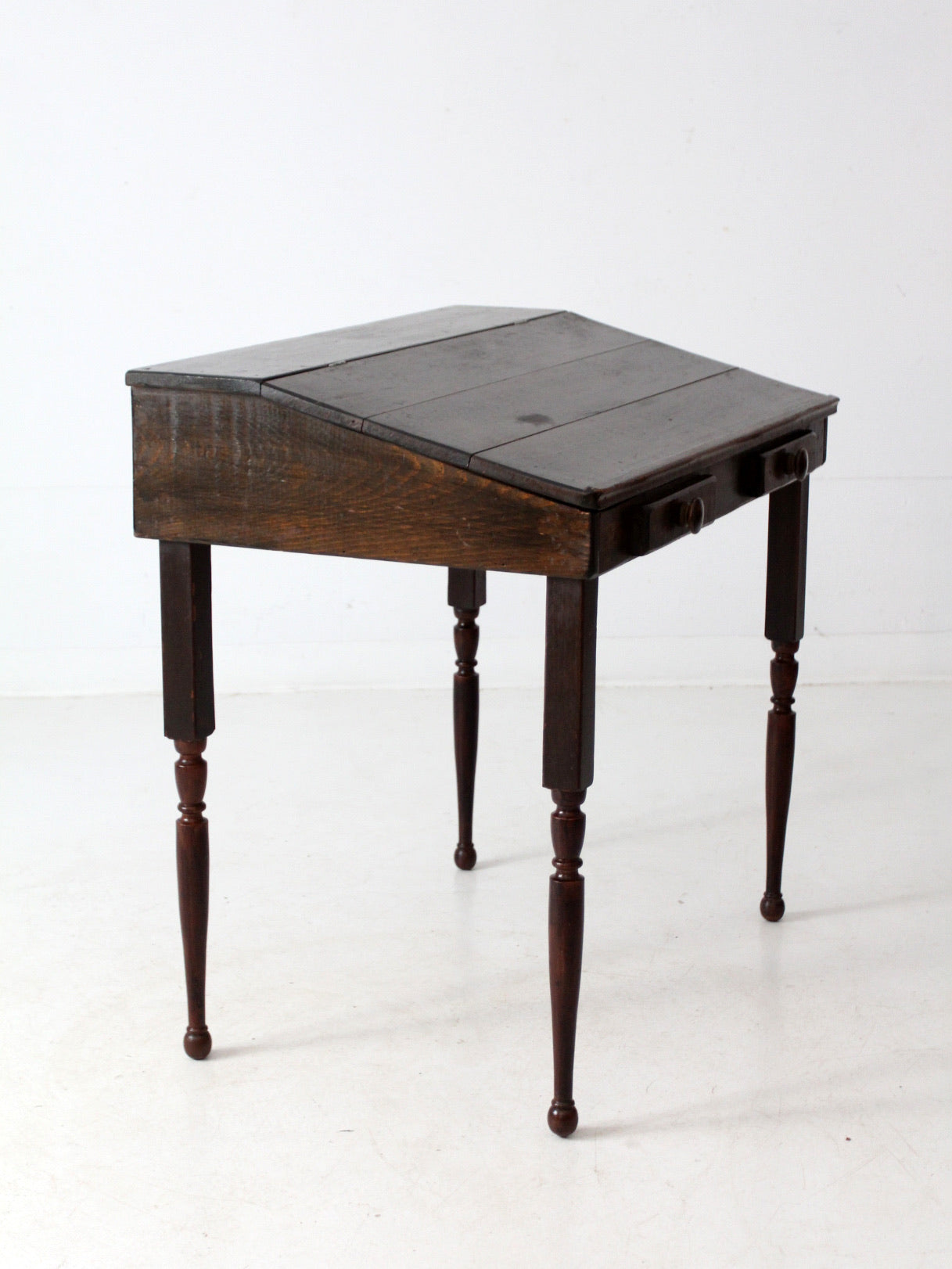 vintage slant top wood desk