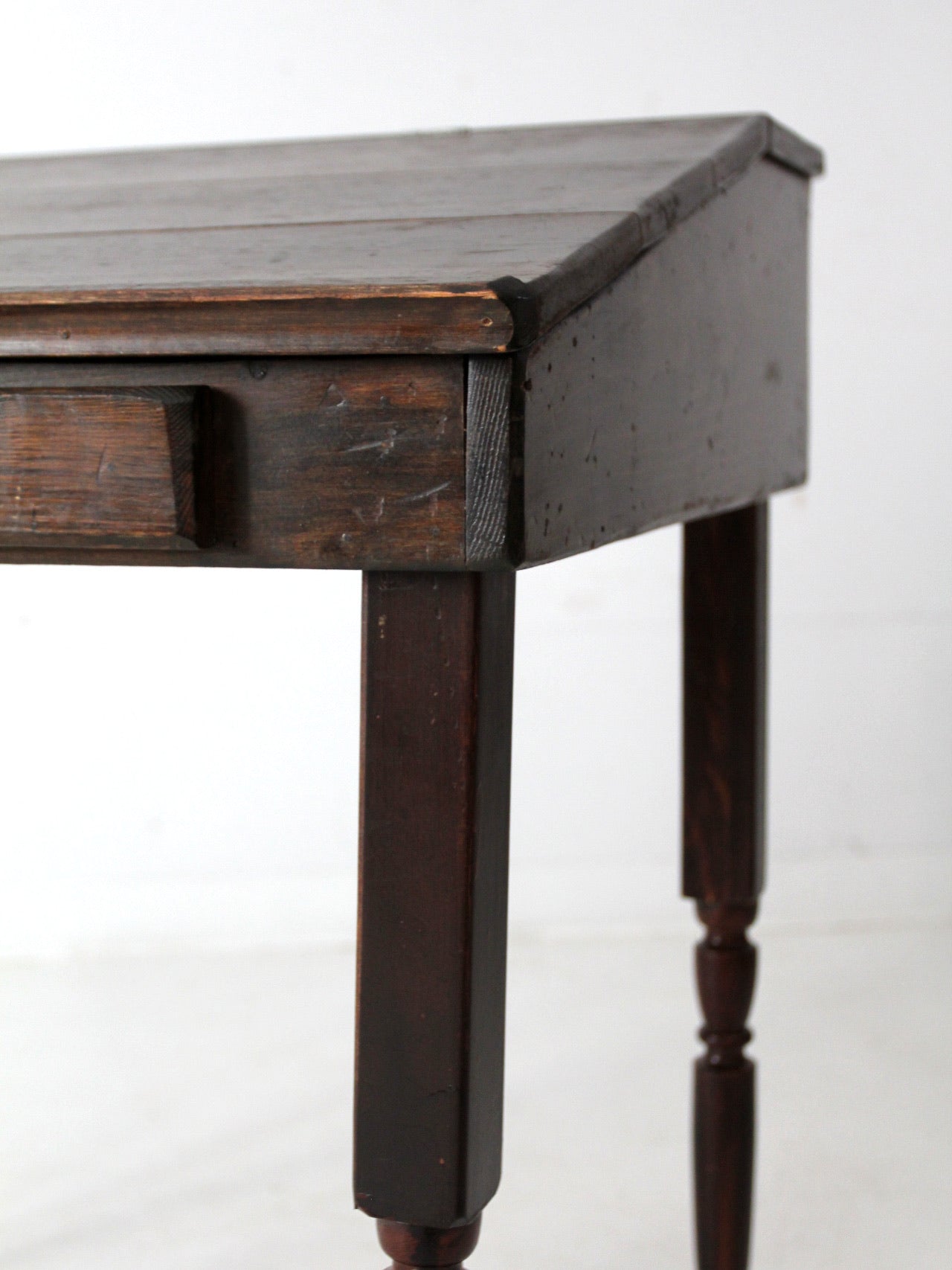 vintage slant top wood desk