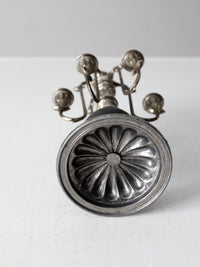 vintage silver and wood candleabra