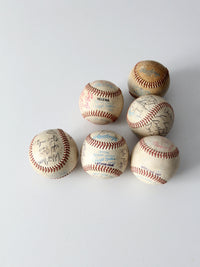 set of 6 Pioneer League signed baseballs - early 1990s
