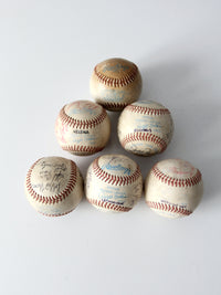 set of 6 Pioneer League signed baseballs - early 1990s