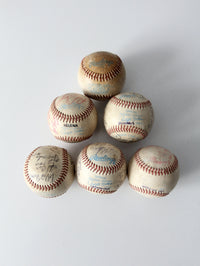 set of 6 Pioneer League signed baseballs - early 1990s