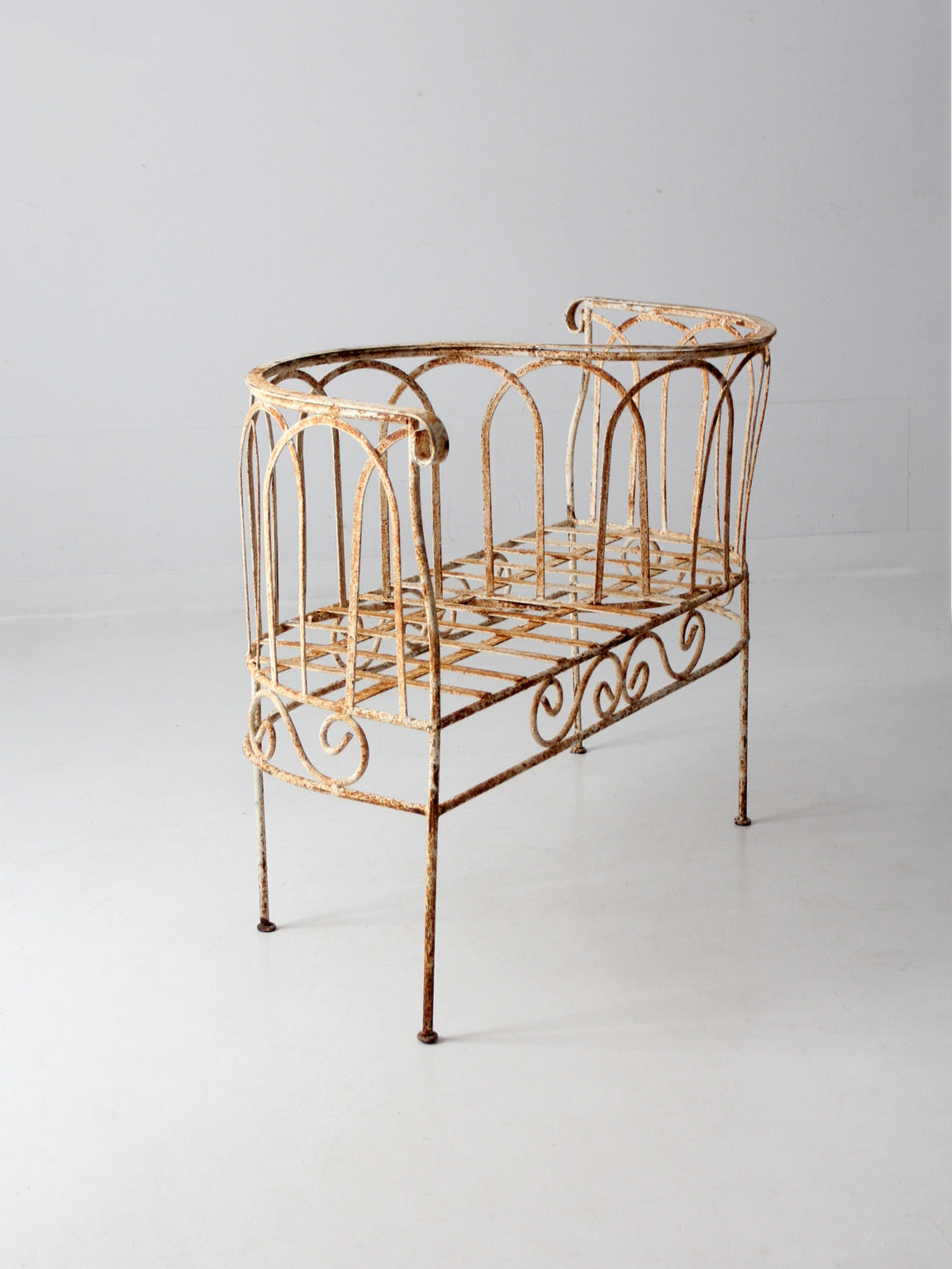antique iron conversation bench