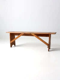 vintage primitive wood bench