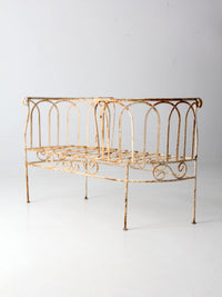 antique iron conversation bench