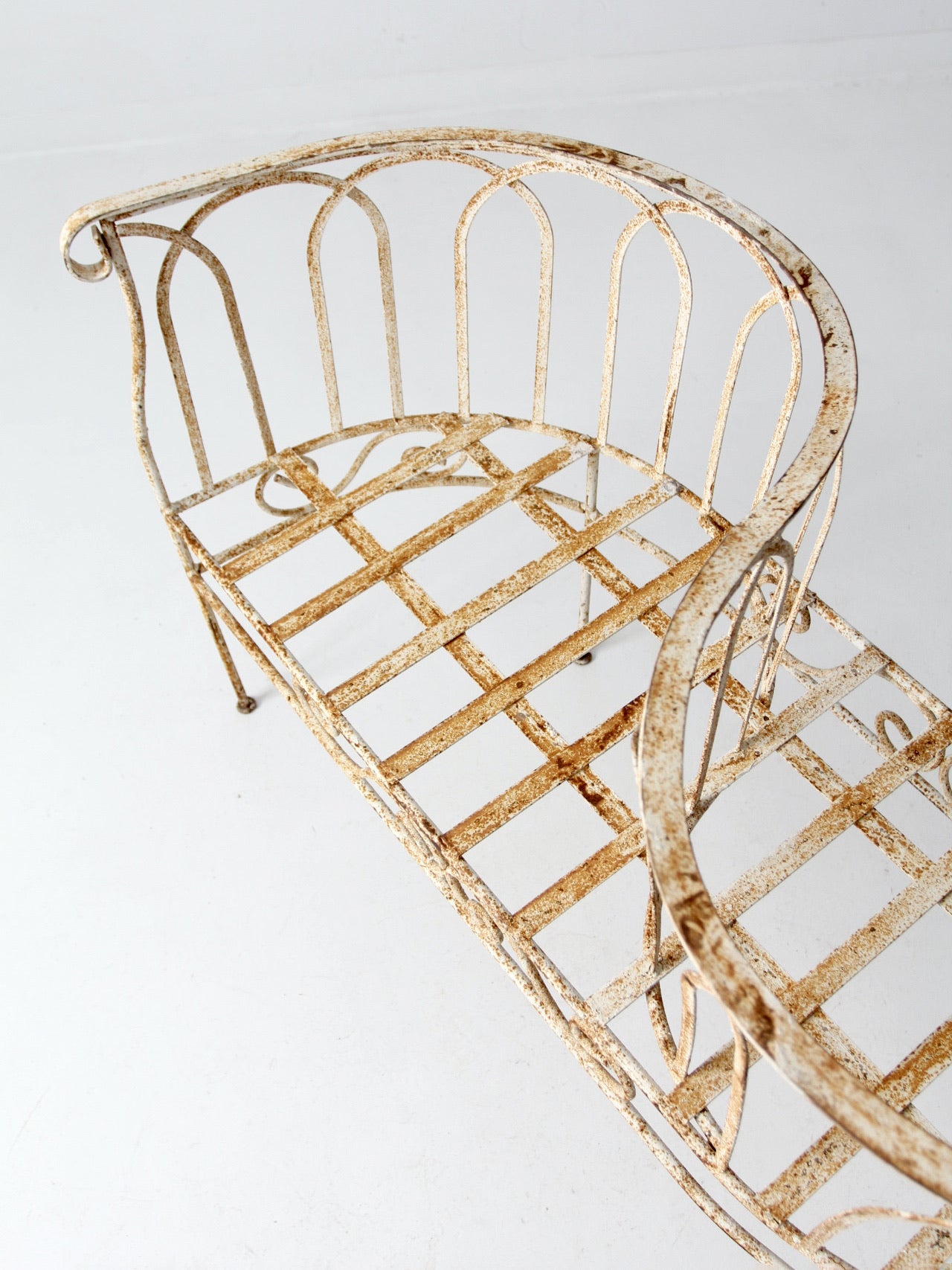 antique iron conversation bench