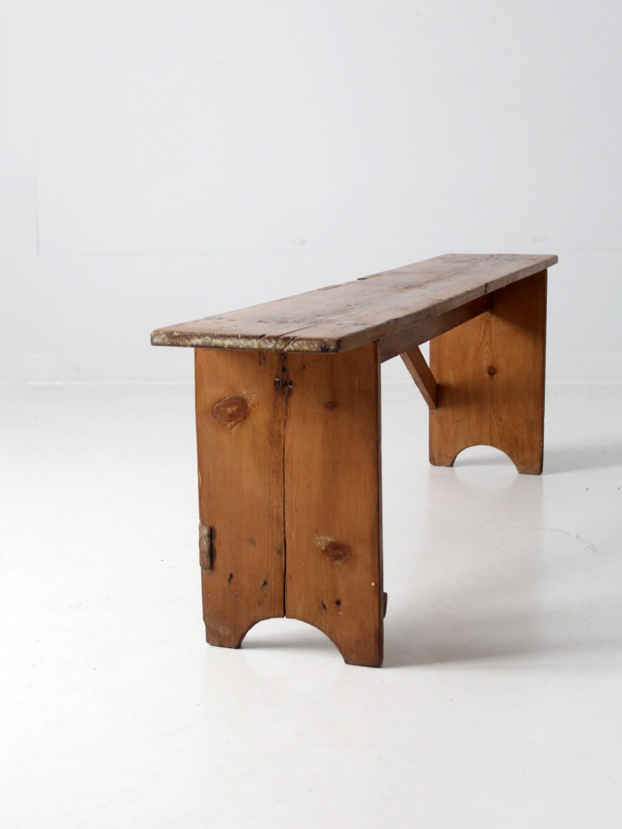 vintage primitive wood bench