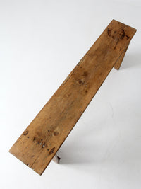 vintage primitive wood bench