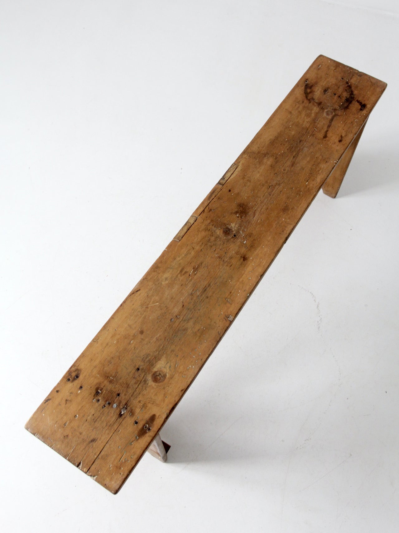 vintage primitive wood bench