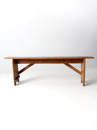 vintage primitive wood bench