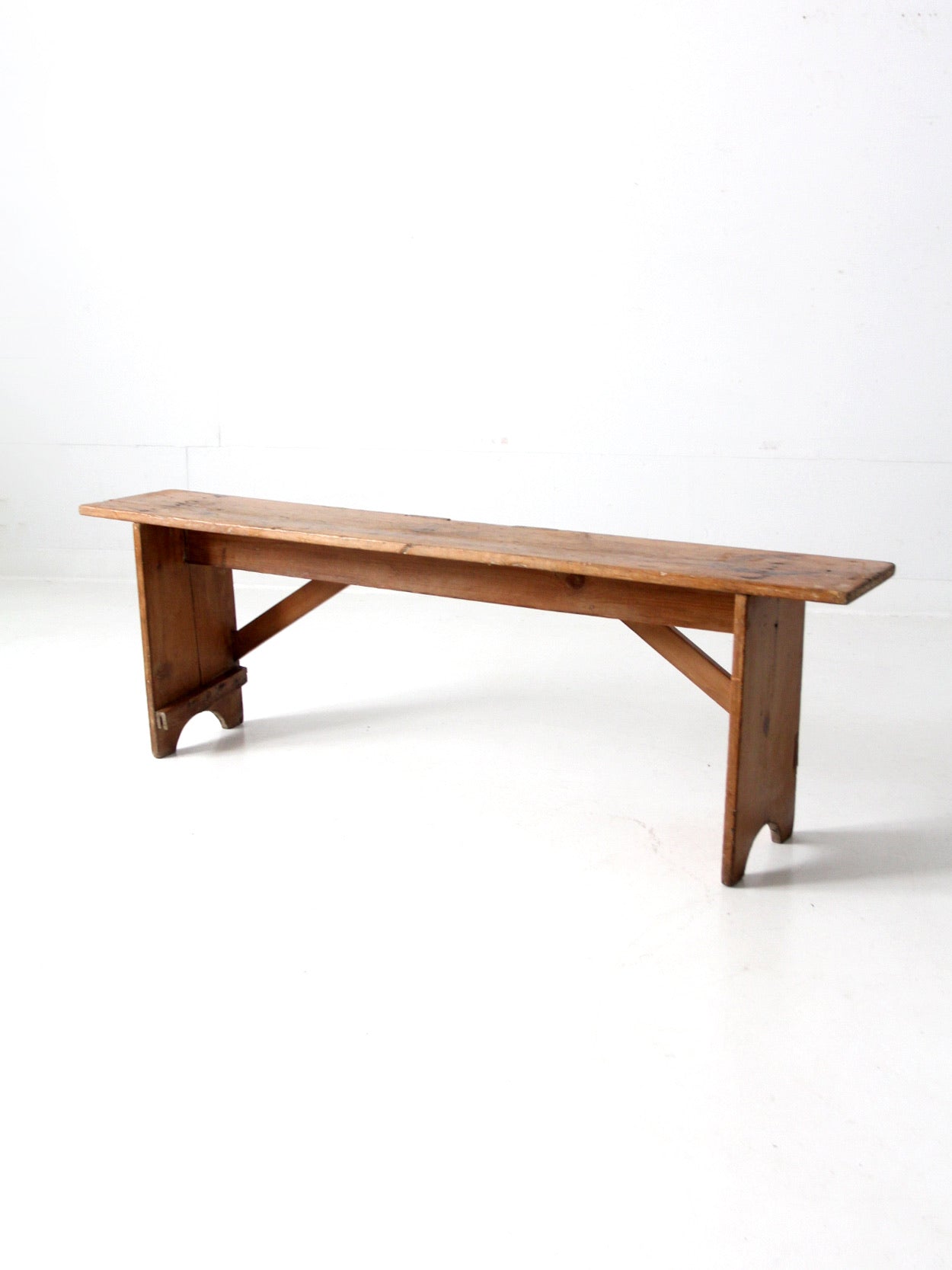 vintage primitive wood bench