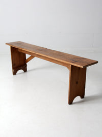 vintage primitive wood bench