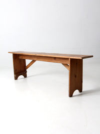 vintage primitive wood bench
