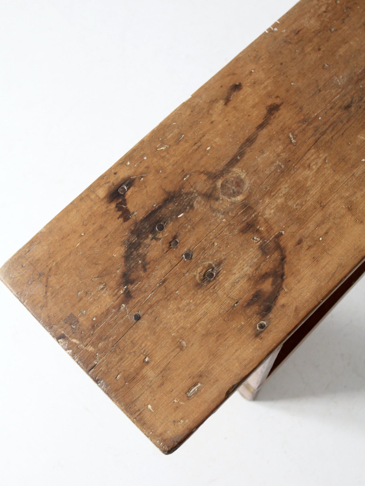 vintage primitive wood bench