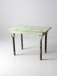 antique painted wood side table