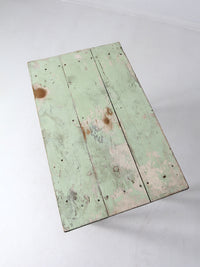 antique painted wood side table