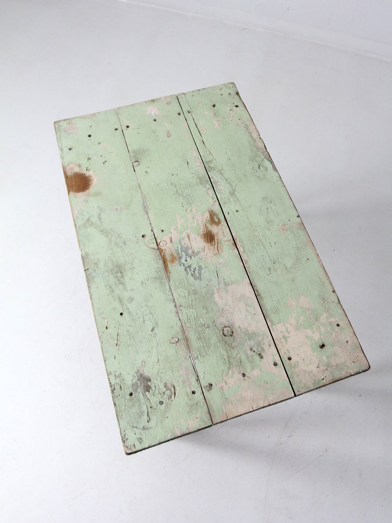 antique painted wood side table