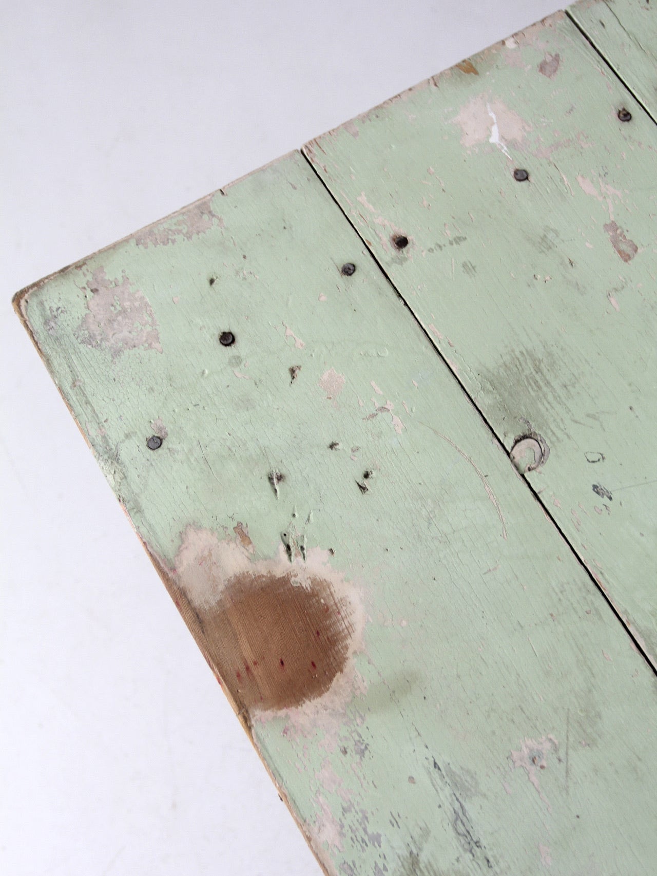 antique painted wood side table