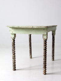 antique painted wood side table