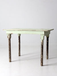 antique painted wood side table