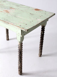 antique painted wood side table
