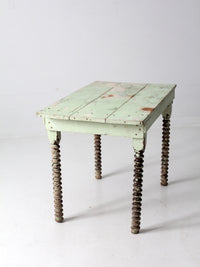 antique painted wood side table
