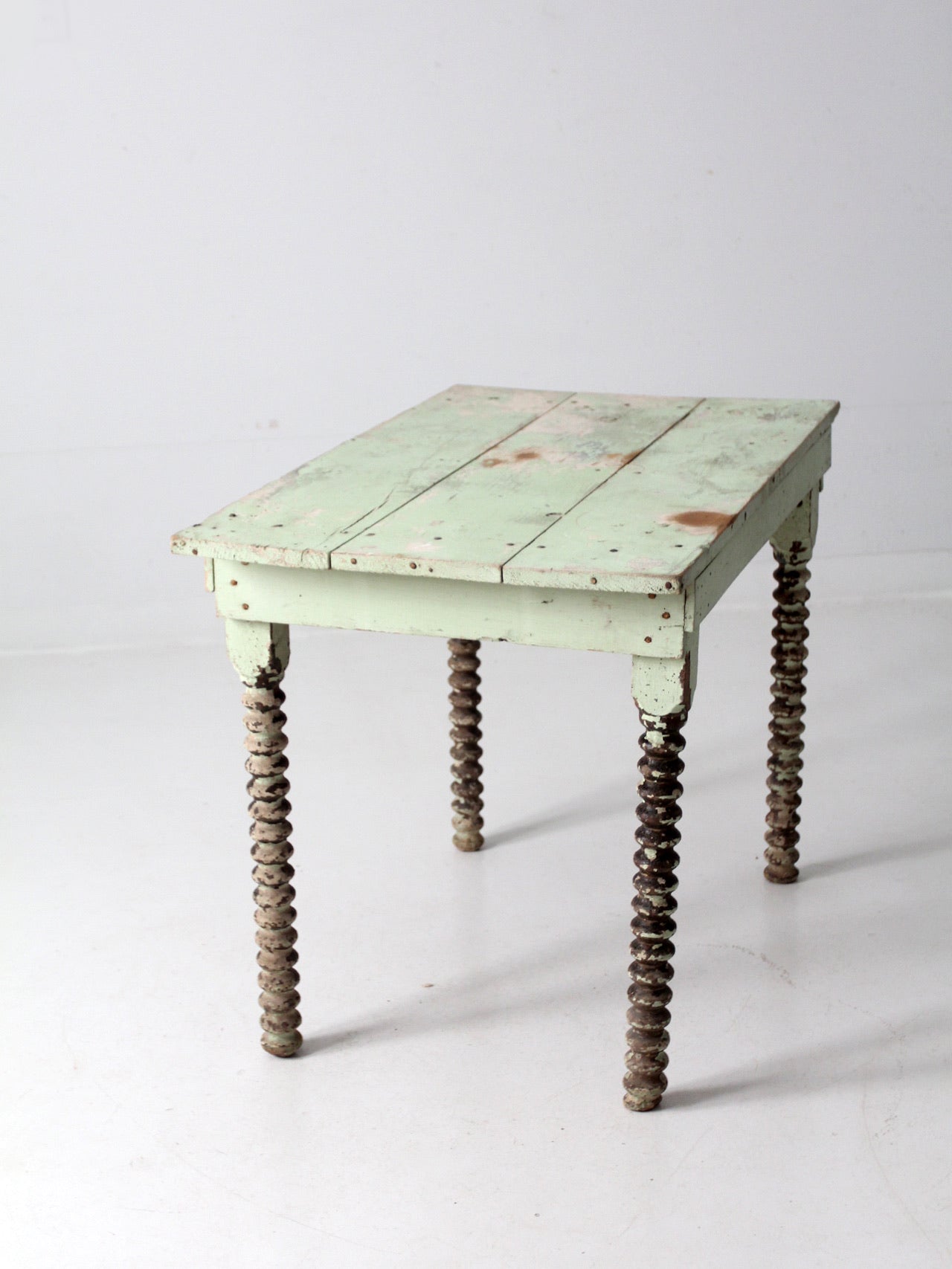 antique painted wood side table