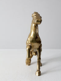 mid-century brass horse