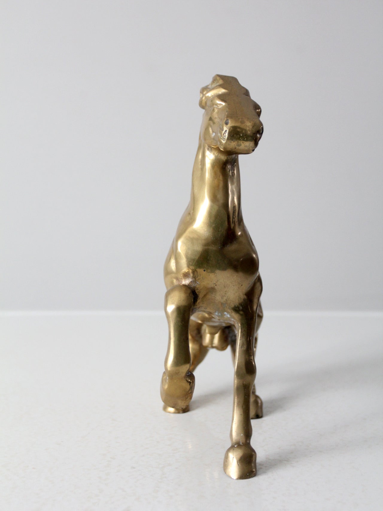 mid-century brass horse