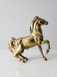 mid-century brass horse