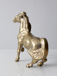 mid-century brass horse