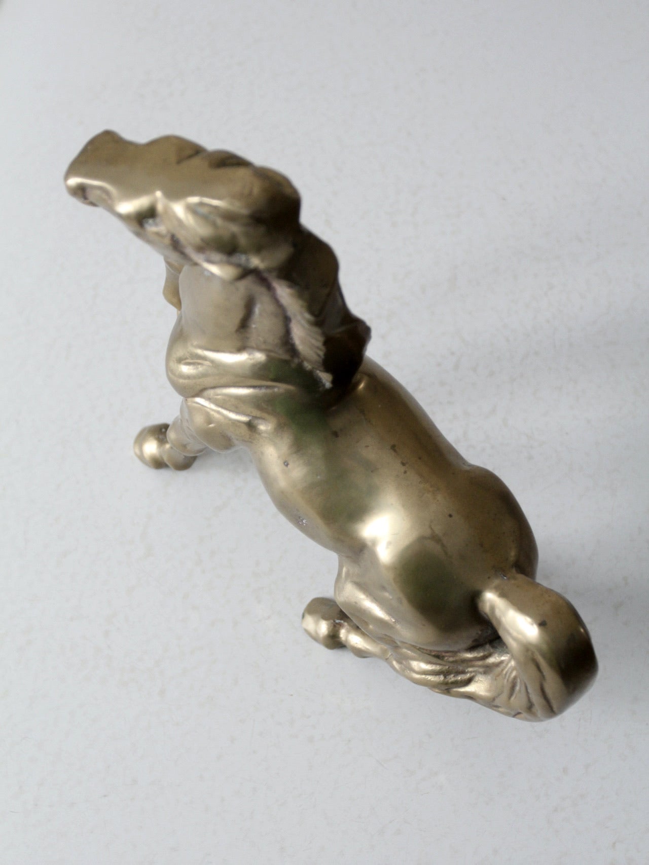 mid-century brass horse