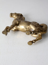 mid-century brass horse