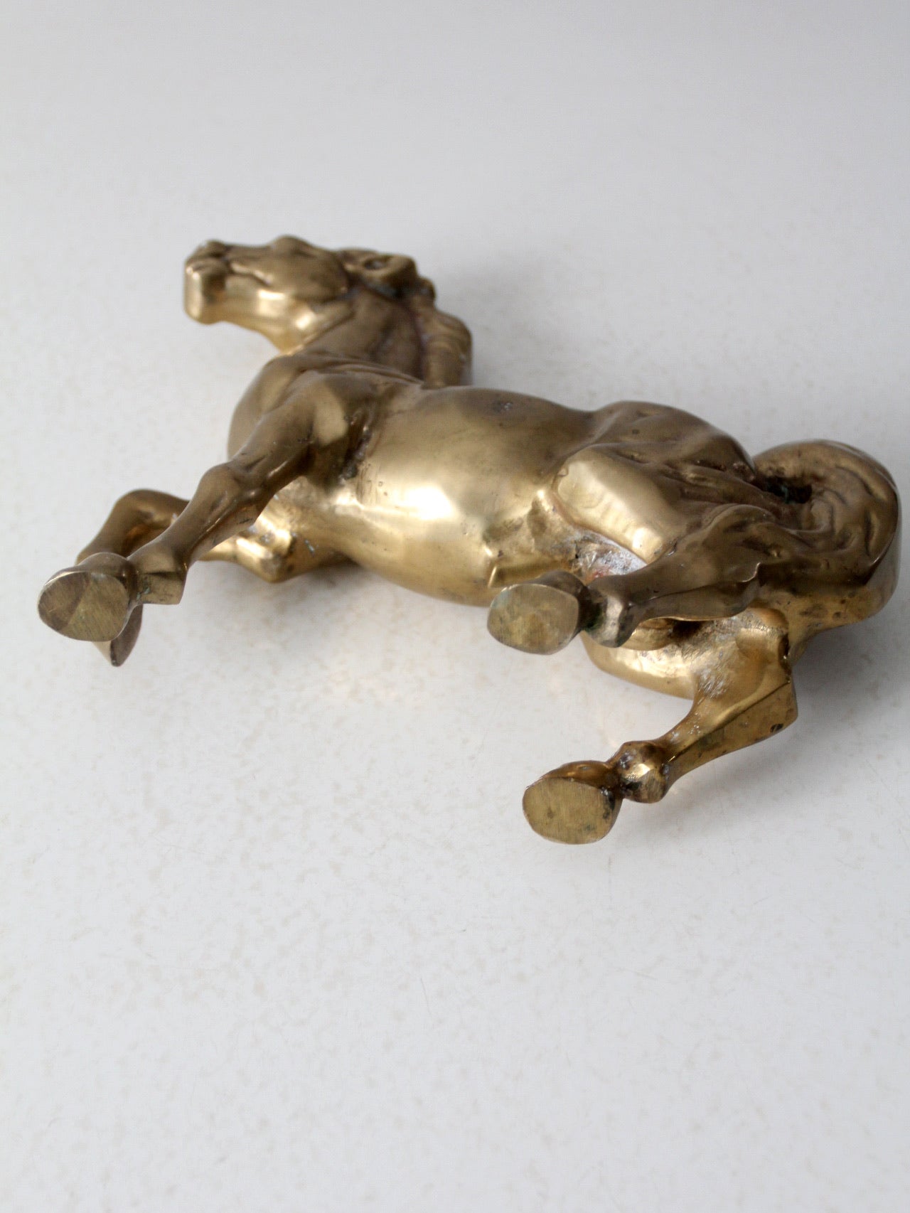 mid-century brass horse
