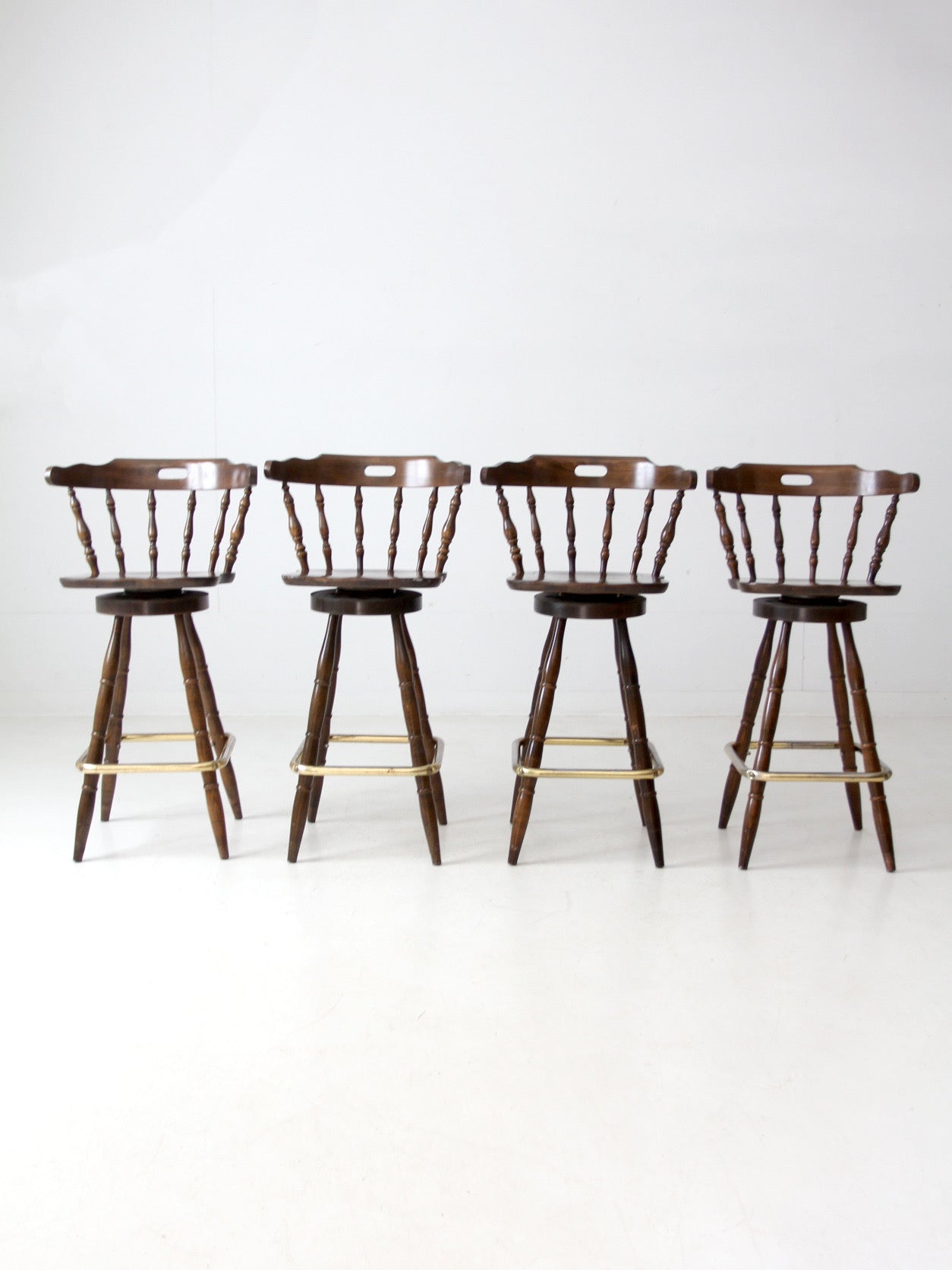 vintage pub style bar stools set of 4