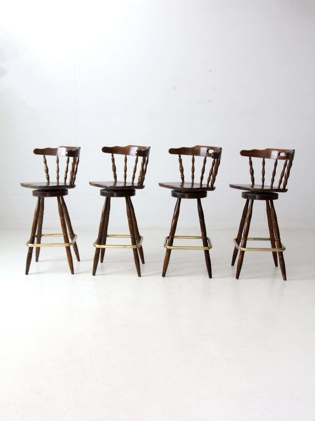 vintage pub style bar stools set of 4